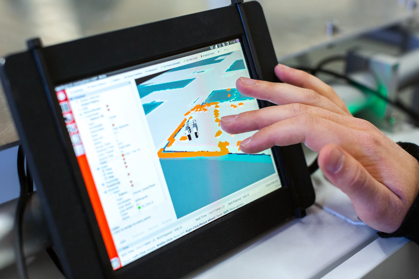 Dashboard della piattaforma su tablet